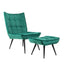 VINNIS Sessel mit Fußstütze grün 96x69x82 cm