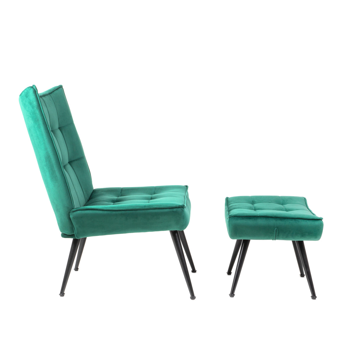 VINNIS Sessel mit Fußstütze grün 96x69x82 cm