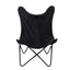 BUTTERFLY Sessel mit Metallrahmen - schwarz Öko skora 70x80x102 cm