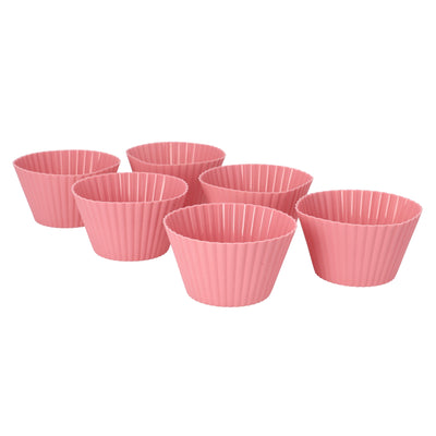 EASY BAKE Form für Muffins rosa 9x5 cm, 6 Stk